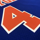 NBA Men New York Knicks Blue #4 ROSE Jersey High Quality Name and Number Print