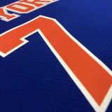NBA Men New York Knicks Blue #7 ANTHONY Jersey High Quality Name and Number Print