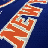 NBA Men New York Knicks Blue #7 ANTHONY Jersey High Quality Name and Number Print