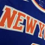 NBA Men New York Knicks Blue #9 BARRETT Jersey High Quality Name and Number Print