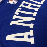 NBA Men New York Knicks Blue #7 ANTHONY Jersey High Quality Name and Number Print