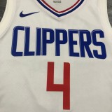 NBA Men Los Angeles Clippers White #4 RONDO Jersey High Quality Name and Number Print