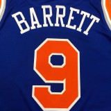 NBA Men New York Knicks Blue #9 BARRETT Jersey High Quality Name and Number Print
