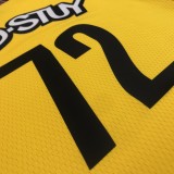 NBA Men Brooklyn Nets Yellow #72 BIGGIE Jersey High Quality Name and Number Print