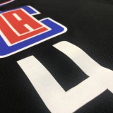 NBA Men Season 2021 Los Angeles Clippers Black City #4 RONDO Jersey with Jordan Logo High Quality Name and Number Print