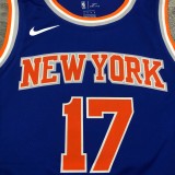 NBA Men New York Knicks Blue #17 LIN Jersey High Quality Name and Number Print