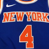 NBA Men New York Knicks Blue #4 ROSE Jersey High Quality Name and Number Print