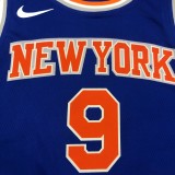 NBA Men New York Knicks Blue #9 BARRETT Jersey High Quality Name and Number Print