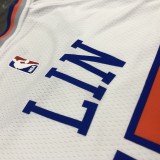 NBA Men New York Knicks White #17 LIN Jersey High Quality Name and Number Print