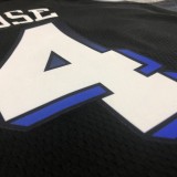 NBA Season 2021 Men New York Knicks Black #4 ROSE Jersey High Quality Name and Number Print