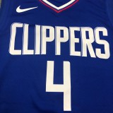 NBA Men Los Angeles Clippers Blue #4 RONDO Jersey High Quality Name and Number Print