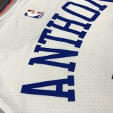 NBA Men New York Knicks White #7 ANTHONY Jersey High Quality Name and Number Print
