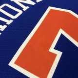 NBA Men New York Knicks Blue #7 ANTHONY Jersey High Quality Name and Number Print