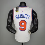 NBA Men New York Knicks White #9 BARRETT Jersey High Quality Name and Number Print