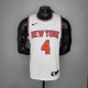 NBA Men New York Knicks White #4 ROSE Jersey High Quality Name and Number Print