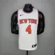 NBA Men New York Knicks White #4 ROSE Jersey High Quality Name and Number Print