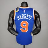 NBA Men New York Knicks Blue #9 BARRETT Jersey High Quality Name and Number Print