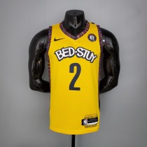 NBA Men Brooklyn Nets Yellow #2 GRIFFIN Jersey High Quality Name and Number Print
