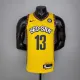 NBA Men Brooklyn Nets Yellow #13 HARDEN Jersey High Quality Name and Number Print
