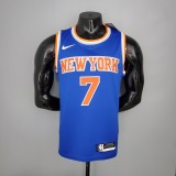 NBA Men New York Knicks Blue #7 ANTHONY Jersey High Quality Name and Number Print