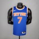 NBA Men New York Knicks Blue #7 ANTHONY Jersey High Quality Name and Number Print