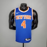 NBA Men New York Knicks Blue #4 ROSE Jersey High Quality Name and Number Print