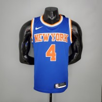 NBA Men New York Knicks Blue #4 ROSE Jersey High Quality Name and Number Print