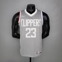 NBA Season 2021 Men Los Angeles Clippers Grey Awarding Version #23 WILLIAMS Jersey High Quality Name and Number Print