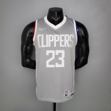 NBA Season 2021 Men Los Angeles Clippers Grey Awarding Version #23 WILLIAMS Jersey High Quality Name and Number Print