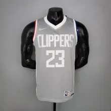NBA Season 2021 Men Los Angeles Clippers Grey Awarding Version #23 WILLIAMS Jersey High Quality Name and Number Print