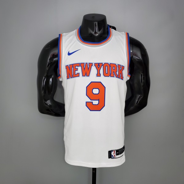 NBA Men New York Knicks White #9 BARRETT Jersey High Quality Name and Number Print
