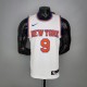 NBA Men New York Knicks White #9 BARRETT Jersey High Quality Name and Number Print