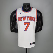 NBA Men New York Knicks White #7 ANTHONY Jersey High Quality Name and Number Print