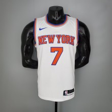 NBA Men New York Knicks White #7 ANTHONY Jersey High Quality Name and Number Print