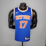 NBA Men New York Knicks Blue #17 LIN Jersey High Quality Name and Number Print