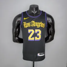 2021 James#23 Los Angeles Lakers Black Latin Black NBA Jersey High Quality Name and Number Print