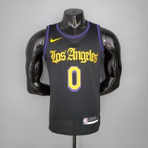2021 YOUNG#0 Los Angeles Lakers Black Latin Black NBA Jersey High Quality Name and Number Print
