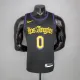 2021  KUZMA#0 Los Angeles Lakers Black Latin Black NBA Jersey High Quality Name and Number Print