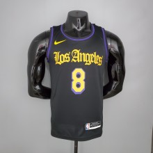 2021 Bryant#8 Los Angeles Lakers Black Latin Black NBA Jersey High Quality Name and Number Print