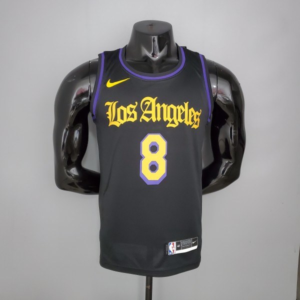 2021 Bryant#8 Los Angeles Lakers Black Latin Black NBA Jersey High Quality Name and Number Print