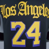 2021 Bryant#24 Los Angeles Lakers Black Latin Black NBA Jersey S-XXL  High Quality Name and Number Print