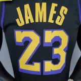 2021 James#23 Los Angeles Lakers Black Latin Black NBA Jersey High Quality Name and Number Print