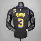 2021 DAVIS#3 Los Angeles Lakers Black Latin Black NBA Jersey High Quality Name and Number Print