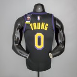 2021 YOUNG#0 Los Angeles Lakers Black Latin Black NBA Jersey High Quality Name and Number Print