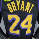 2021 Bryant#24 Los Angeles Lakers Black Latin Black NBA Jersey S-XXL  High Quality Name and Number Print