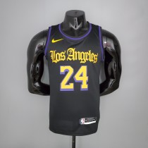 2021 Bryant#24 Los Angeles Lakers Black Latin Black NBA Jersey S-XXL  High Quality Name and Number Print