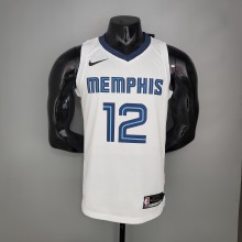 2021 Memphis Grizzlies City Edition White #12 MORANT Jersey High Quality Name and Number Print