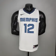 2021 Memphis Grizzlies City Edition White #12 MORANT Jersey High Quality Name and Number Print