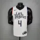 NBA Season 20-21 Men Los Angeles Clippers in Latin White City #4 RONDO Jersey High Quality Name and Number Print