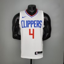 NBA Men Los Angeles Clippers White #4 RONDO Jersey High Quality Name and Number Print